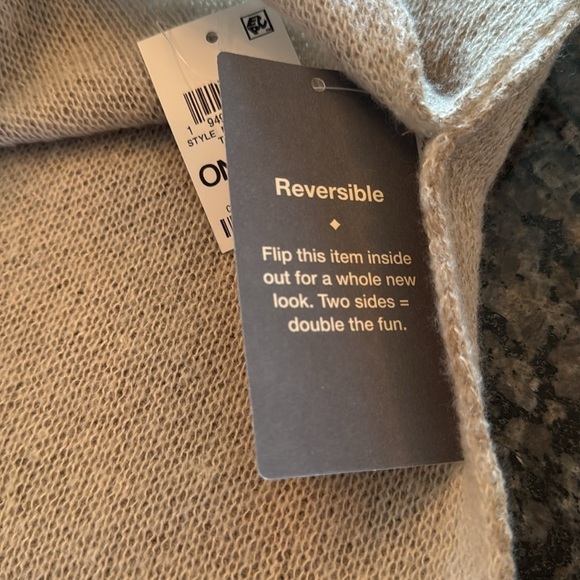 On 34th reversible tight knit wrap sweater cardigan NWT One Size - Picture 8 of 9